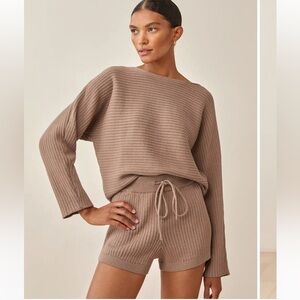 Reformation Cort Short Set Clay - Size S